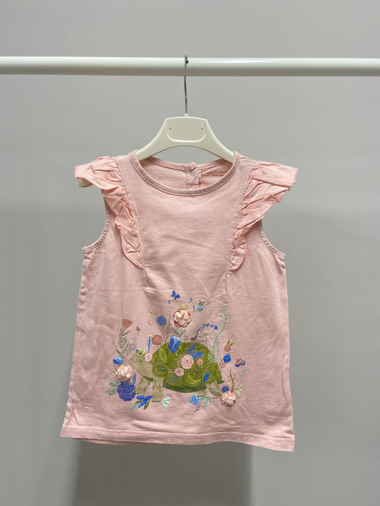 Maglietta Bimba Rosa Turtle Glam