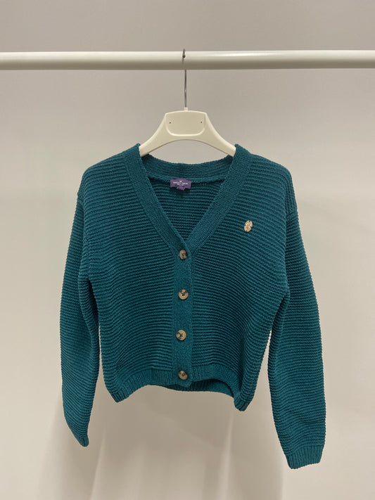 Cardigan Bimbi Verde Smeraldo Vintage