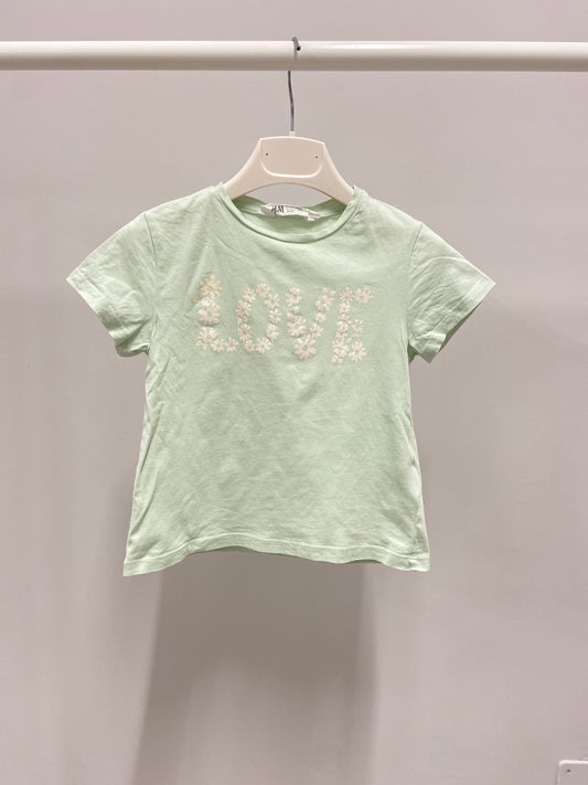 T-shirt Bimba Verde "Love" Eco