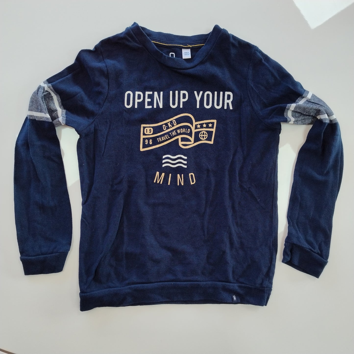 Okaidi blue long sleeve t-shirt